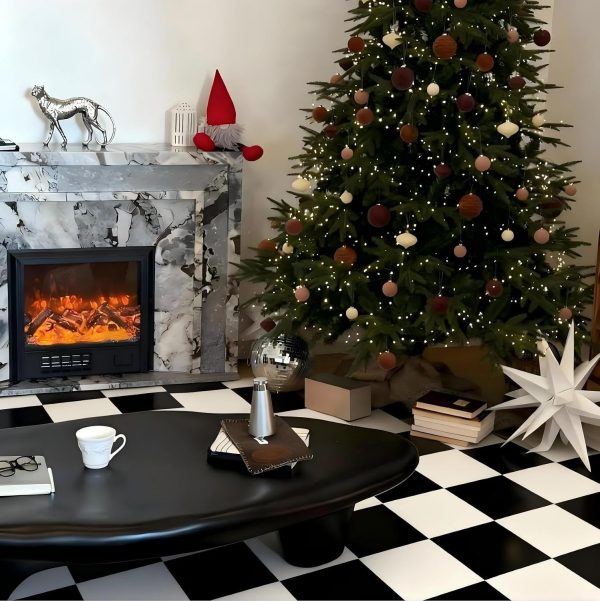 Peel and Stick Floor Tile by Alow 20pcs Black White Waterproof Vinyl-4