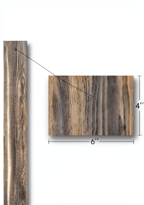 Peel and Stick Vinyl Flooring Plank Sample Light Grey 4x6 by ATOPOSE-1