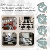 Peel and Stick Floor Tile by Alow 20pcs Black White Waterproof Vinyl-2