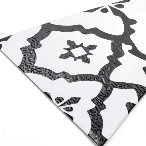 FloorPops FP2480 Comet Peel and Stick Vinyl Floor Tiles Black 10 Sq Ft-7