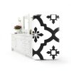 FloorPops FP2480 Comet Peel and Stick Vinyl Floor Tiles Black 10 Sq Ft-1