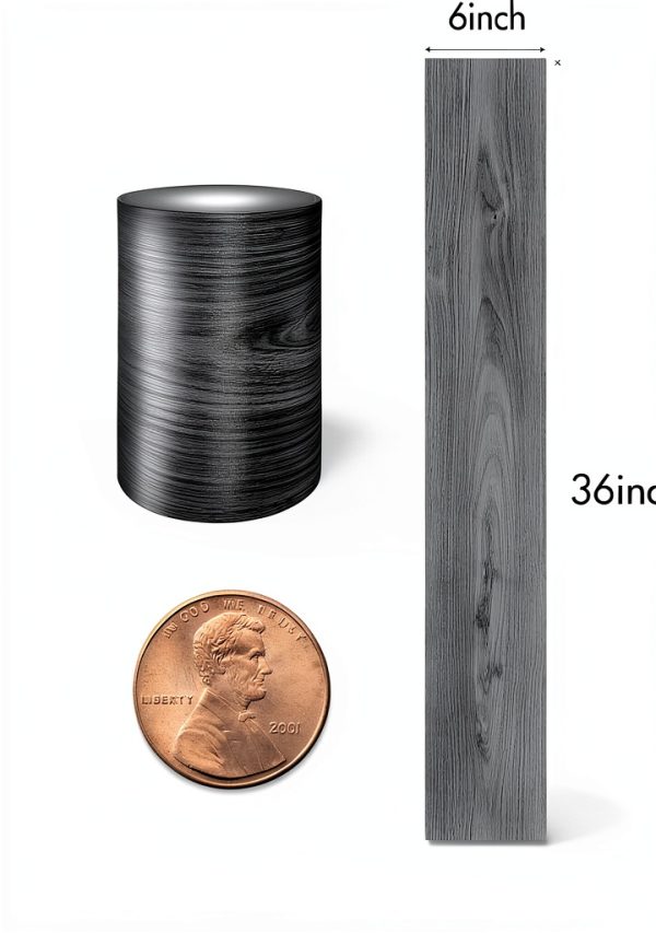 Lareko 54 Sq.Ft,Wood Peel and Stick Floor Tiles,36 Pack Grey Vinyl Flooring (No Adhesive Residue) 36"×6" Waterproof and Non-Slip Laminate Flooring for Renters Bathroom, Living Room ((Nature Grey)-1